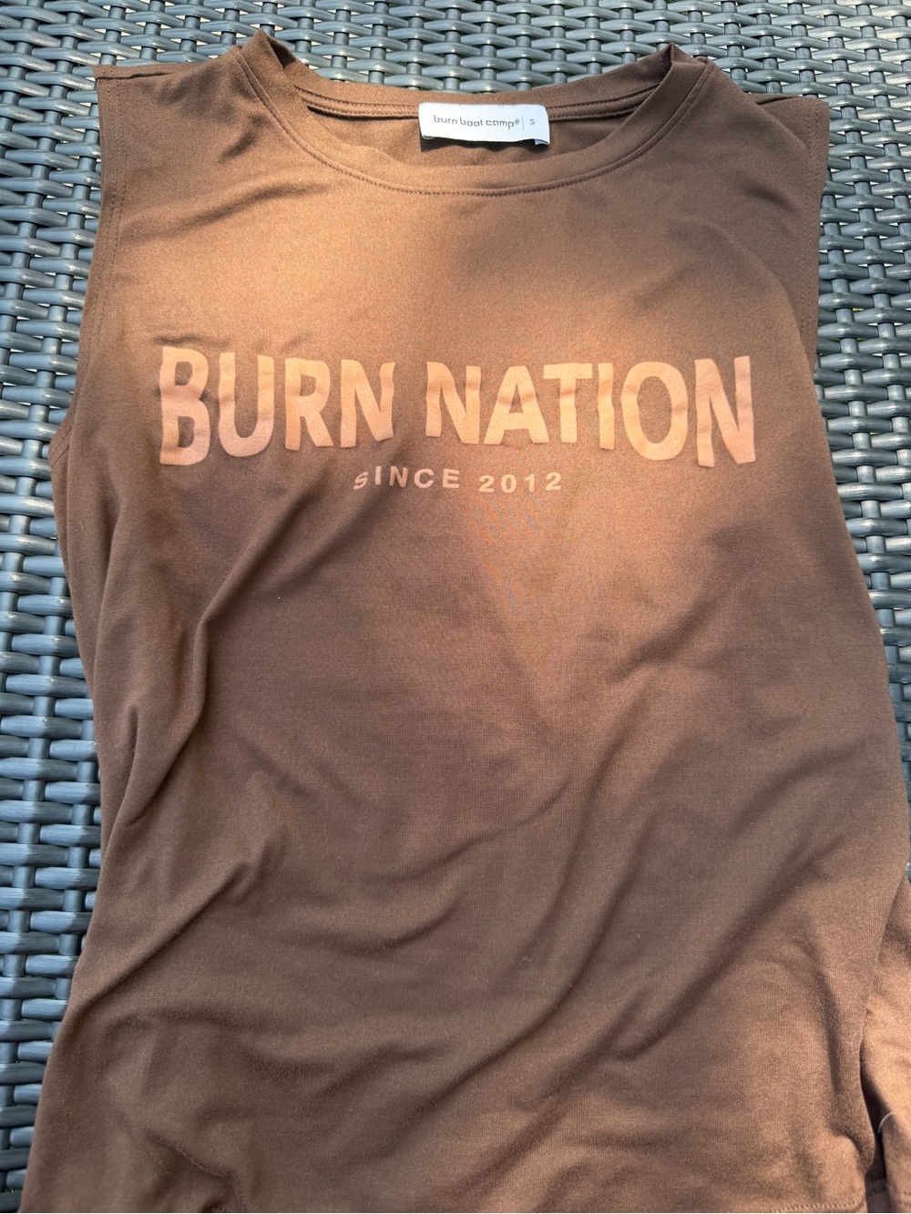 Burn Nation Brown Graphic Tank Top by burn nation corp small